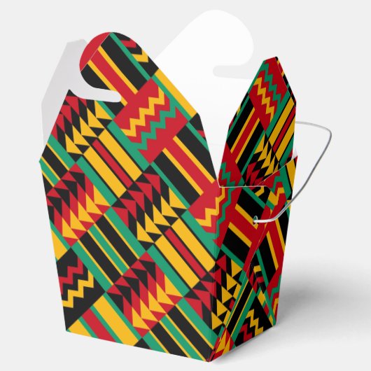 Afrikaans mandje weave Pride Red Yellow Green Blac Bedankdoosjes (Geopend)