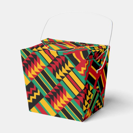 Afrikaans mandje weave Pride Red Yellow Green Blac Bedankdoosjes (Voorkant Zijde)