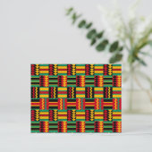 Afrikaans mandje weave Pride Red Yellow Green Blac Briefkaart (Staand voorkant)