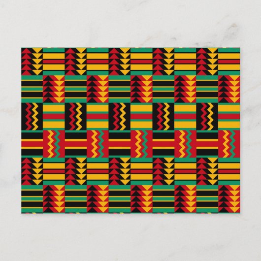Afrikaans mandje weave Pride Red Yellow Green Blac Briefkaart (Voorkant)