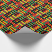 Afrikaans mandje weave Pride Red Yellow Green Blac Cadeaupapier (Hoek)