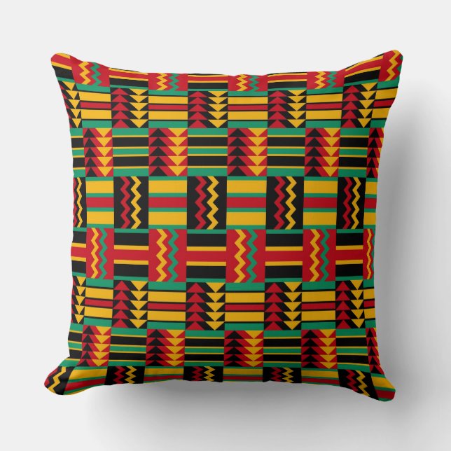 Afrikaans mandje weave Pride Red Yellow Green Blac Kussen (Voorkant)