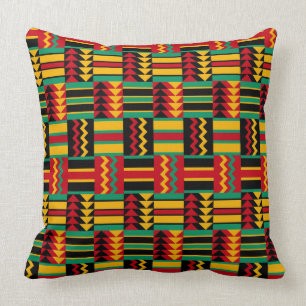 Afrikaans mandje weave Pride Red Yellow Green Blac Kussen