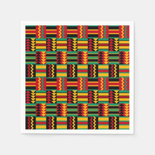 Afrikaans mandje weave Pride Red Yellow Green Blac Servet (Voorkant)