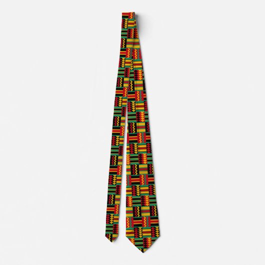 Afrikaans mandje weave Pride Red Yellow Green Blac Stropdas (Achterkant)