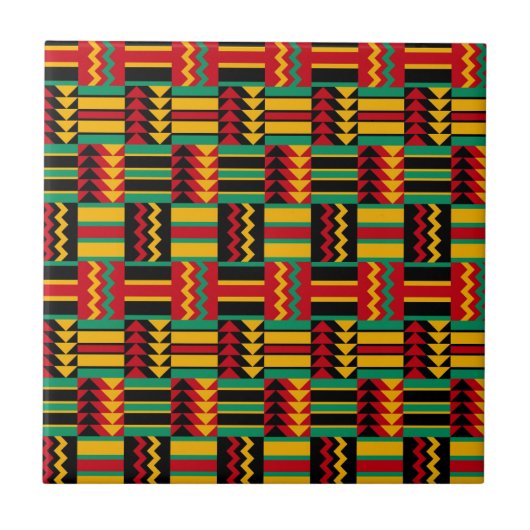 Afrikaans mandje weave Pride Red Yellow Green Blac Tegeltje (Voorkant)