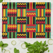 Afrikaans mandje weave Pride Red Yellow Green Blac Theedoek (Gevouwen)