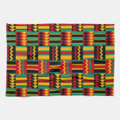 Afrikaans mandje weave Pride Red Yellow Green Blac Theedoek (Horizontaal)
