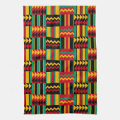 Afrikaans mandje weave Pride Red Yellow Green Blac Theedoek (Verticaal)
