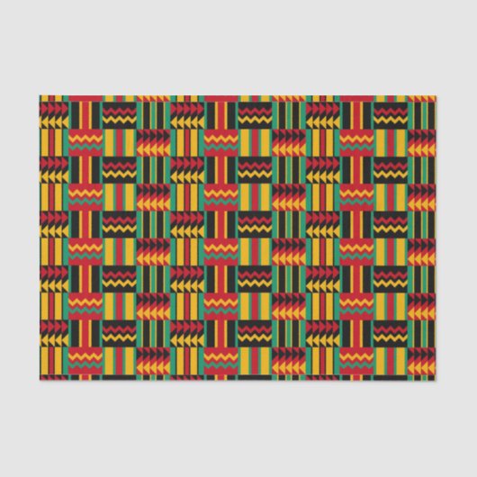 Afrikaans mandje weave Pride Red Yellow Green Blac Tissuepapier (Voorkant)
