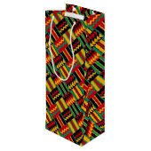 Afrikaans mandje weave Pride Red Yellow Green Blac Wijn Cadeautas (Achterkant Gekanteld)