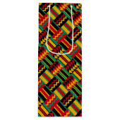 Afrikaans mandje weave Pride Red Yellow Green Blac Wijn Cadeautas (Voorkant)