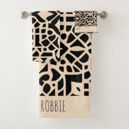 Afrikaans Marokko beige geometrisch patroon Bad Handdoek