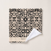 Afrikaans Marokko beige geometrisch patroon Bad Handdoek (Wasdoekje)