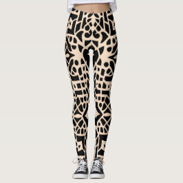 Afrikaans Marokko beige geometrisch patroon Leggings