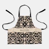 Afrikaans Marokko beige geometrisch patroon Schort (Voorkant)