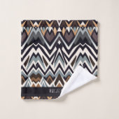 Afrikaans marokko driehoek geometrisch bruin patro bad handdoek (Wasdoekje)