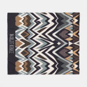 Afrikaans marokko driehoek geometrisch bruin patro fleece deken (Voorkant (Horizontaal))
