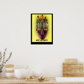 AFRIKAANS-MASK-geel afdrukPoster Poster (Keuken)