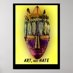 AFRIKAANS-MASK-geel afdrukPoster Poster