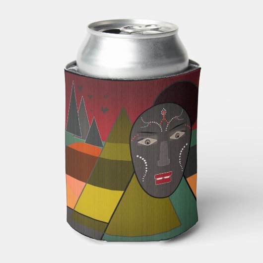 Afrikaans masker blikjeskoeler (Blikje Voorkant)