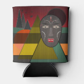 Afrikaans masker blikjeskoeler (Voorkant)