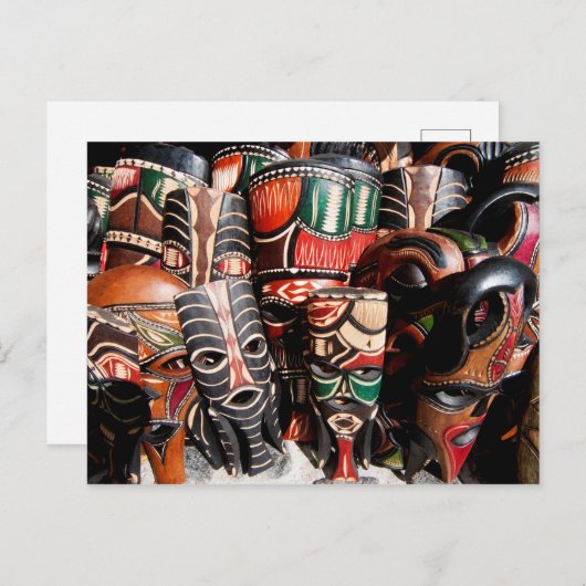 Afrikaans masker briefkaart (Voorkant / Achterkant)