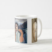 Afrikaans Masker en Afrikaans geïnspireerd afbeeld Koffiemok (Voorkant rechts)