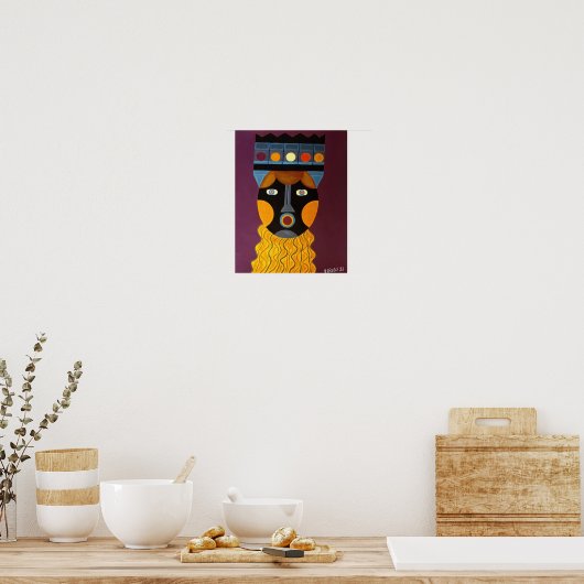 (Afrikaans masker) Lady Poster (Keuken)