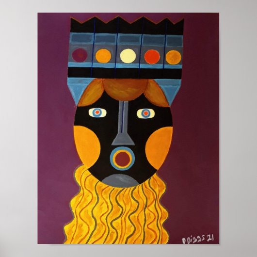 (Afrikaans masker) Lady Poster (Voorkant)