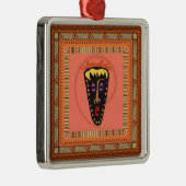 Afrikaans masker metalen ornament (Rechts)