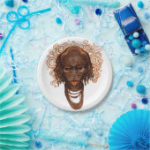 Afrikaans masker papieren bordje (Feest)