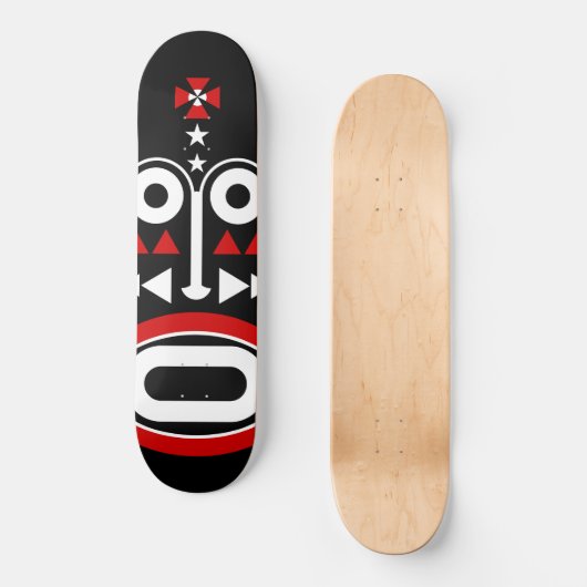 afrikaans masker persoonlijk skateboard (Voorkant)