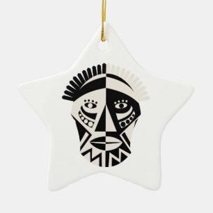 Afrikaans masker primitieve volks kunst keramisch ornament