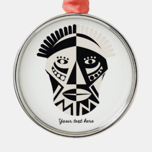 Afrikaans masker primitieve volkskunst metalen ornament