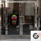 Afrikaans masker raamfolie raamsticker (Kantoordeur)