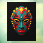 Afrikaans masker raamfolie raamsticker (Vel 3)