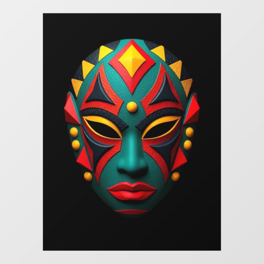 Afrikaans masker raamfolie raamsticker (Vel)