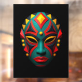 Afrikaans masker raamfolie raamsticker (Vel 2)