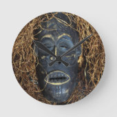 Afrikaans masker ronde klok (Voorkant)