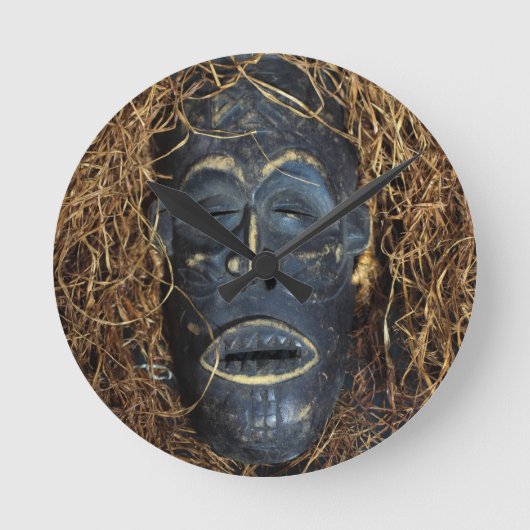 Afrikaans masker ronde klok (Voorkant)
