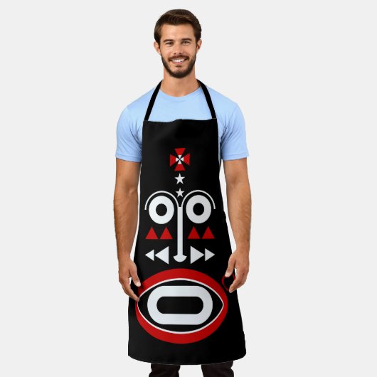 Afrikaans masker schort (Gedragen)