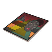 Afrikaans masker tegeltje (Zijkant)
