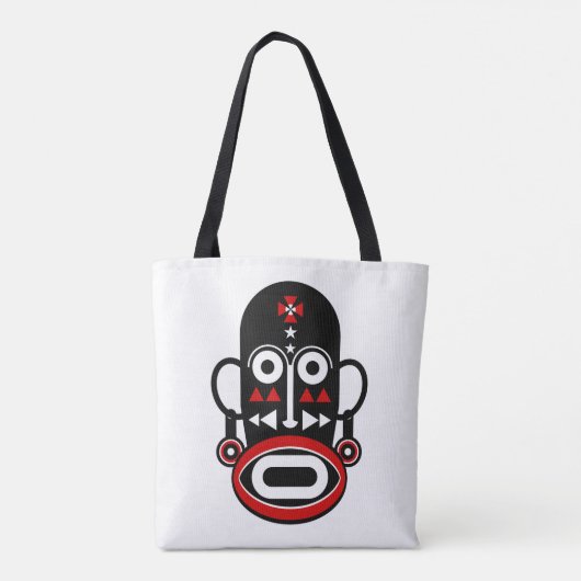 Afrikaans masker tote bag (Achterkant)
