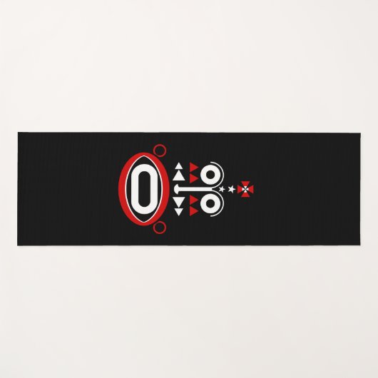 afrikaans masker yogamat (Voorkant (horizontaal))