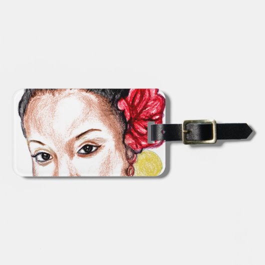 Afrikaans meisje bagagelabel (Voorkant horizontaal)