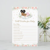 Afrikaans meisje Blush Floral wil Baby (Staand voorkant)