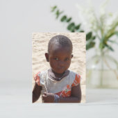 Afrikaans meisje briefkaart (Staand voorkant)