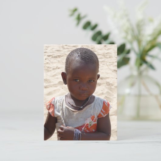 Afrikaans meisje briefkaart (Staand voorkant)