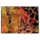 Afrikaans meisje en Giraffe - Vrienden - Kunstteke Groot Cadeauzakje (Voorkant)